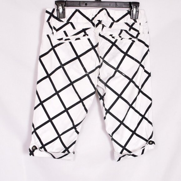 Friends Forever Women's Knee Pants Black & White Size 3 - Picture 4 of 8